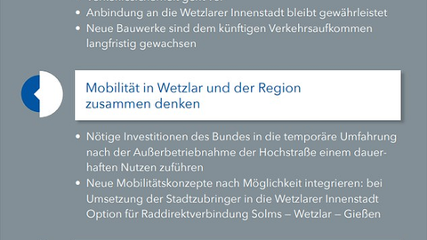 Textliche Darstellung der Ziele betreffend die B49