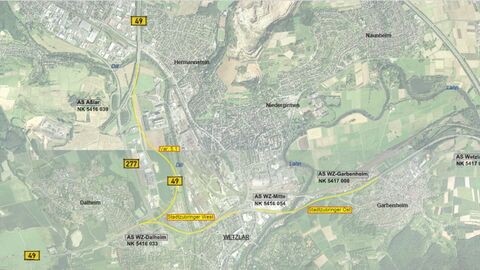 Variante 5.1 Farbige Karte mit Darstellung der Variante 5.1